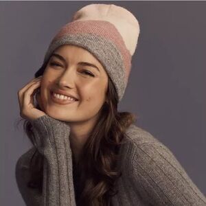 Anthropologie Maeve color block beanie hat new with tags